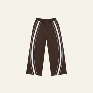 Pre-Sale: Wide Leg Swoop Trackpant - Chocolate