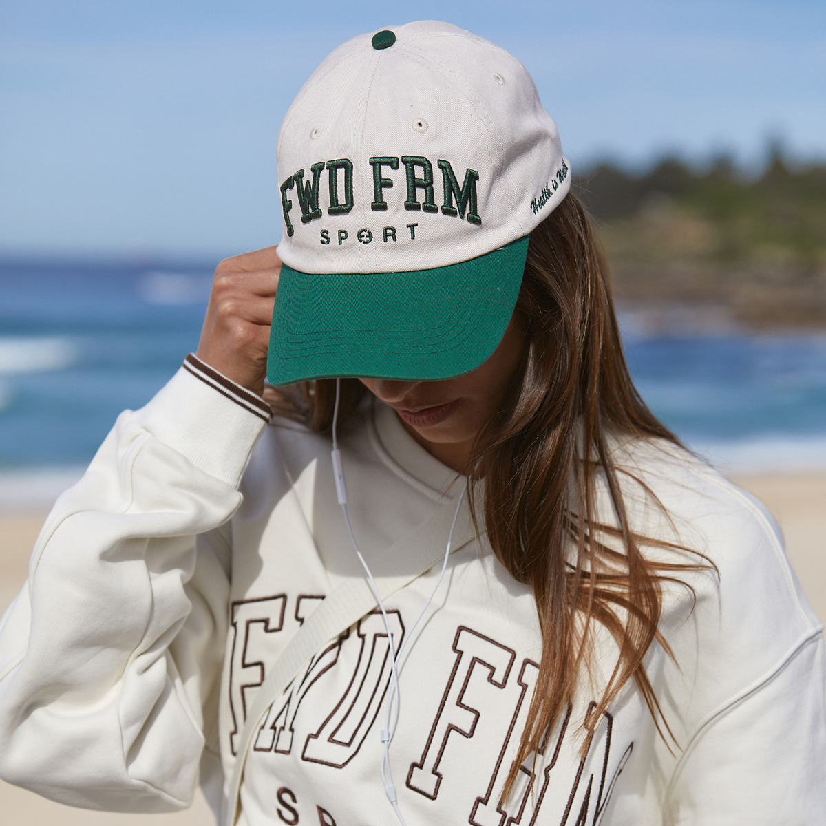 Cap - Off White/Green