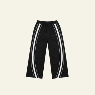 Pre-Sale: Wide Leg Swoop Trackpant - Black