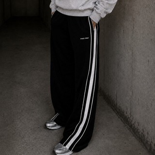 Pre-Sale: Wide Leg Swoop Trackpant - Black