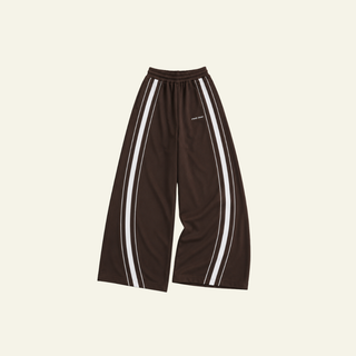 Pre-Sale: Wide Leg Swoop Trackpant - Chocolate