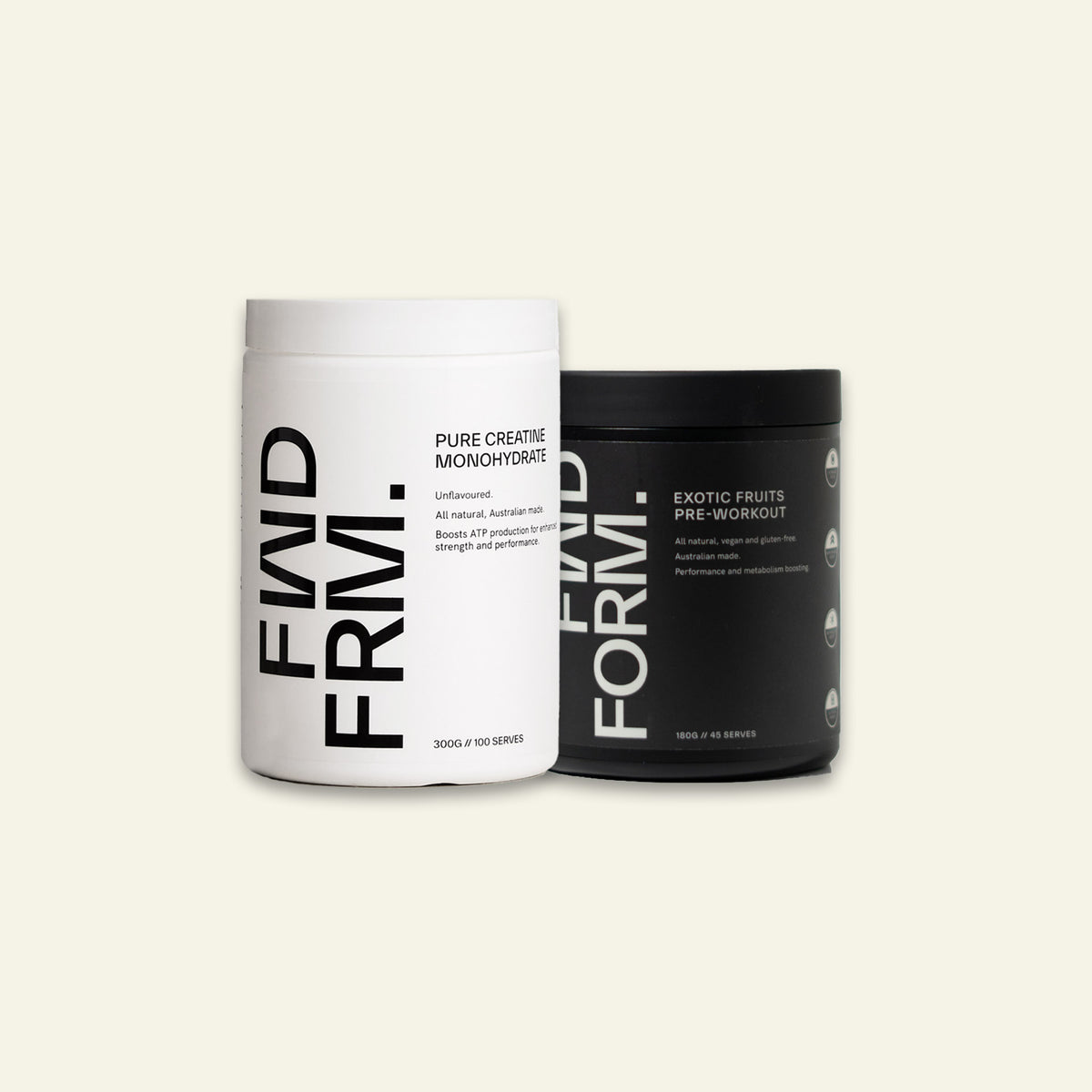 FWD FRM Performance Stack — Natural Pre-Workout and Pure Creatine Monohydrate